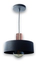 Colgante de Chapa Hebe 25 cm Negro Texturado / Cobre