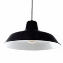 Colgante de Chapa Galponero 35 Cm Negro Base Blanca