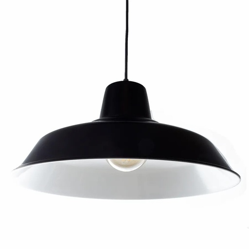 [840621] Colgante de Chapa Galponero 35 Cm Negro Base Blanca