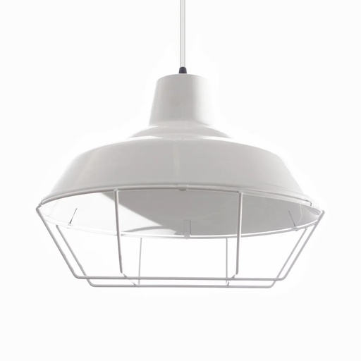 [840640] Colgante de Chapa Galponero R 30 Cm Blanco Base Blanca