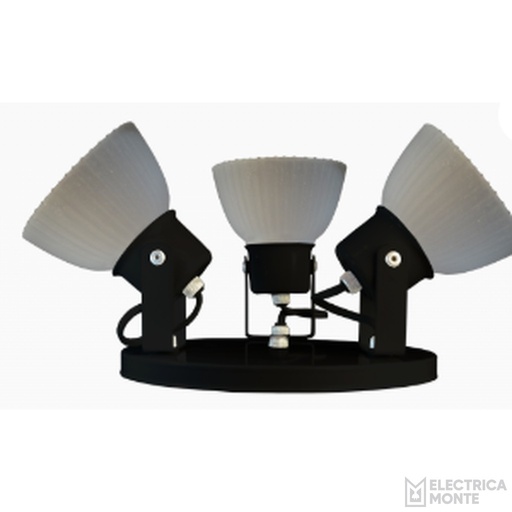 [730105] Spot Anabella 3 Luces Negro