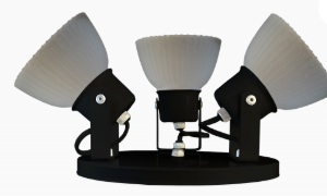 [730105] Spot Anabella 3 Luces Negro