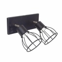 Spot Malta 2 Luces Negro Texturado