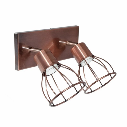 [732202] Spot Malta 2 Luces Metalizado Cobre