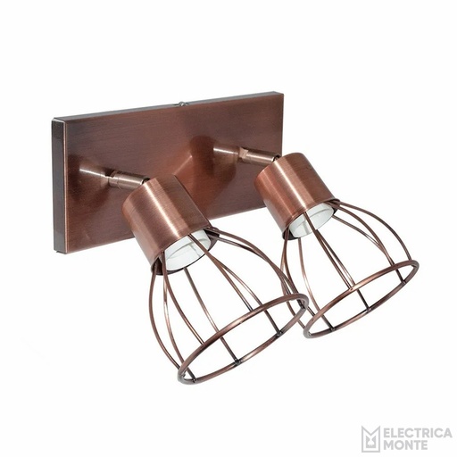 [732202] Spot Malta 2 Luces Metalizado Cobre
