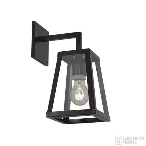 [802 T] Farol Zeus II Chico Interior/Exterior Vidrio Transparente E27 Chapa