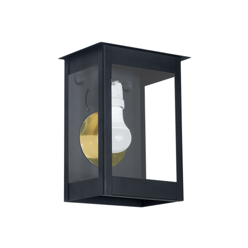 [803 T] Farol Apolo 3 Caras Interior/Exterior Vidrio Transparente E27 Chapa