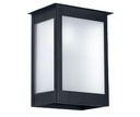 Farol Apolo 3 Caras Interior/Exterior Vidrio Satinado E27 Chapa Negro