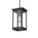 Farol Apolo Rectangular Colgante Vidrio Transparente E27 Chapa