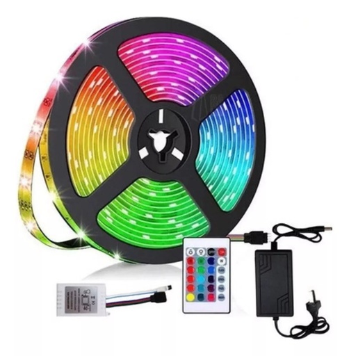 Kit Tira LED RGB 5 mts Completo con Fuente