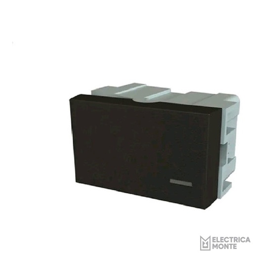 [80053] Interruptor Combinacion Unipolar Platinum Negro Jeluz