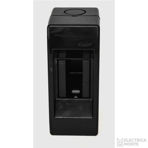 [KL02482T] Caja 2 módulos con puerta Negra Kalop