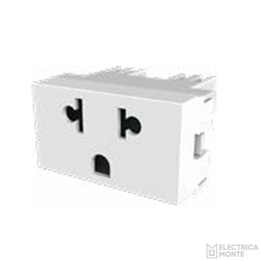 [60058] Tomacorriente Bipolar 125/250Vca - Exportacion Platinum Blanco Jeluz