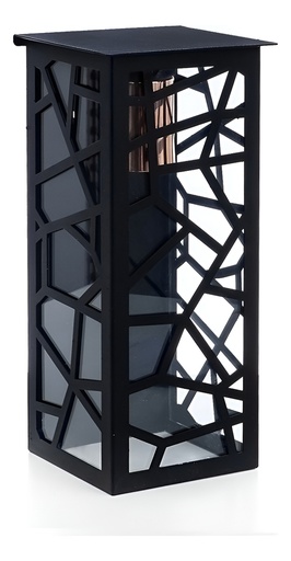 [F-154N] Farol Catania para Pared y Vidrio Transparente Negro