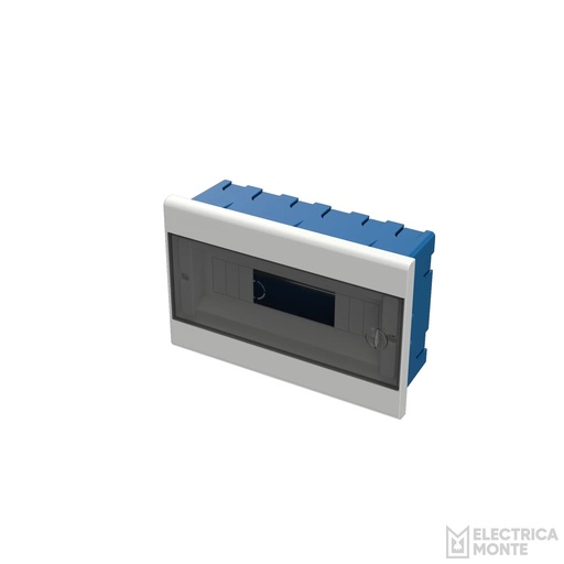 [CE-323] Caja de Embutir c/puerta de 6 a 12 Modulos con Riel Plastico Cabrera