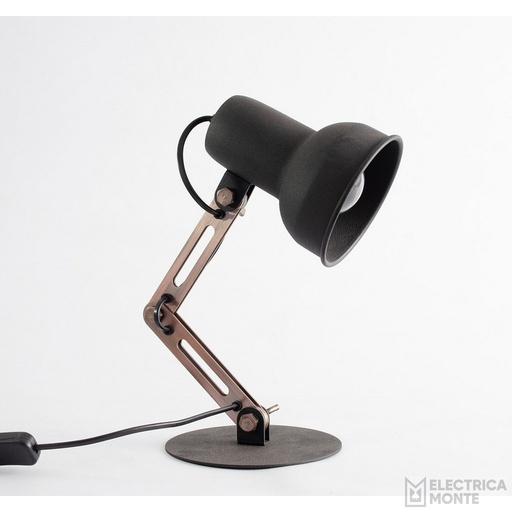 [600603] Lampara Velador Lupe Negro con cobre