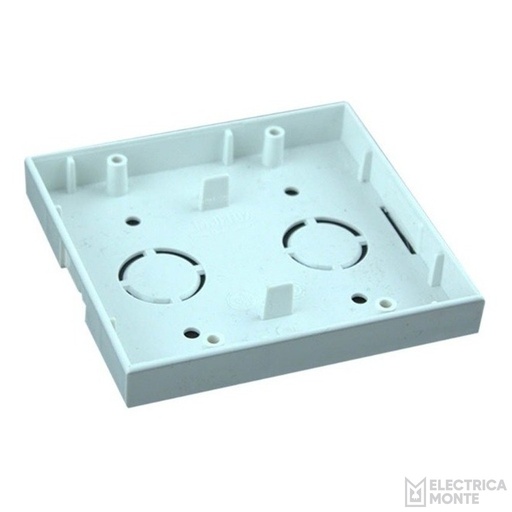 [20502] Base Superficie 2 Módulos Platinum Blanca Jeluz