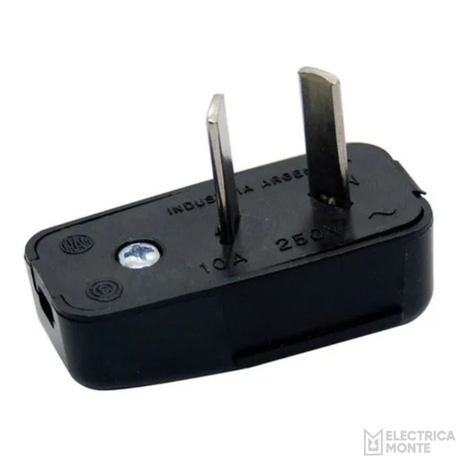 [119N] Ficha Bipolar sin Toma de Tierra Negro 10A MIG