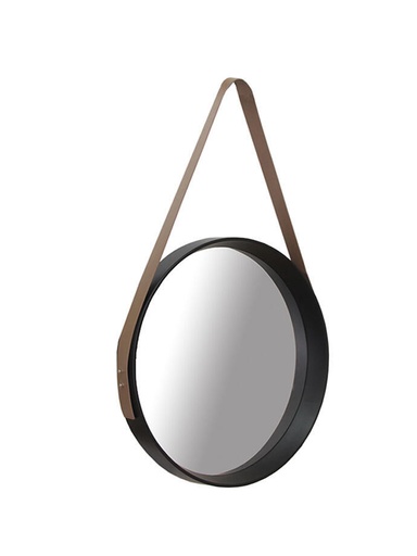 [EP5252B] Espejo Circular Deco Colgante Negro