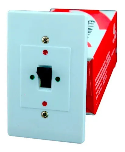 [208/20] Llave Conmutadora Palanca 2x20A Embutir 5x10 Blanco Elibet