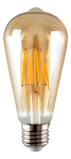 [163044] Lampara Deco Edison 8W E27 dorada 2200K Dimerizable Yarlux