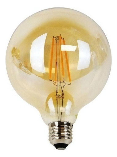 [163038] Lampara Deco Globo 120mm 8W E27 Dorada Calida Dimerizable Yarlux