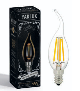 [163060] Lampara Deco Velita Viento 4W E14 Clara Calida Yarlux