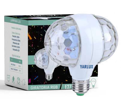 [163245] Lampara Dance Duo Rotativa RGB 6W E27 Yarlux