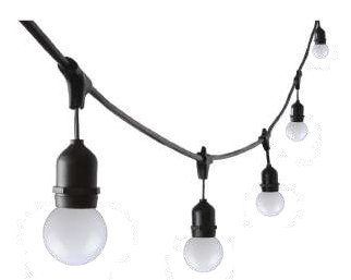 [215133] Guirnalda FNB 5 metros 10 portalámparas cable 2x1m Yarlux