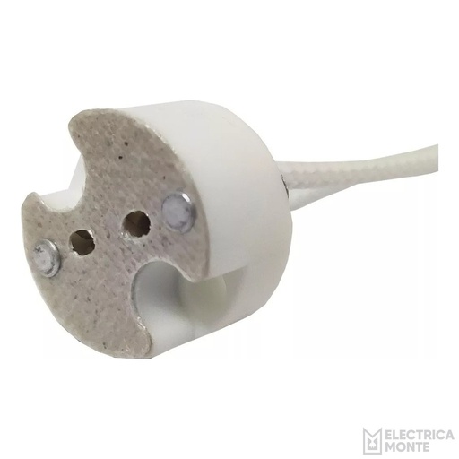 Zocalo Bipin G4 MR16 c/Cable Siliconado 20cm