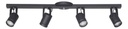 Spot Granada 4 Luces Negro