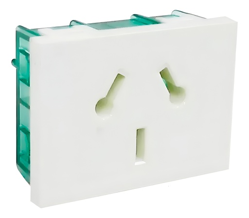 [6909] Toma Binorma con Tierra 10A Marfil Cambre